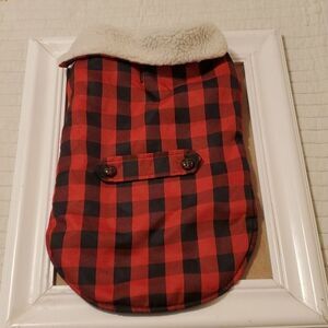Simply Dog red black check jacket